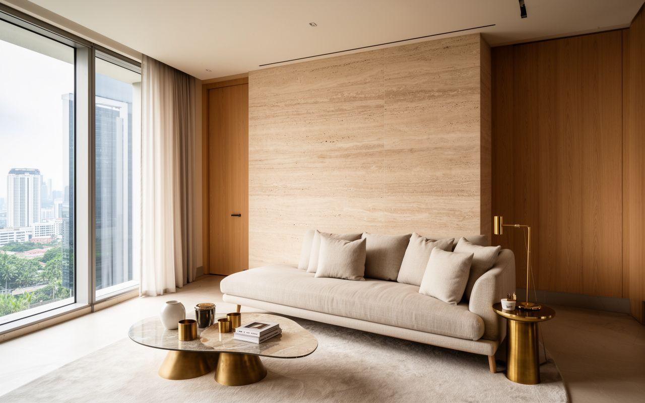 Luxury modern living room interior in a Kuala Lumpur residence